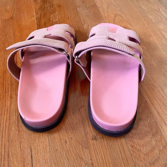 Chypre Inspired Pink Suede Sandals – Size 39 - Picture 3 of 8